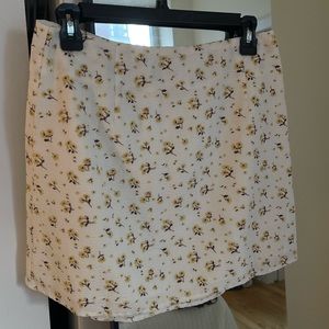 floral mini skirt